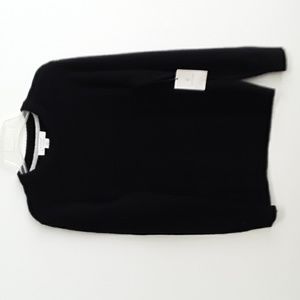 Aspen Black Wool Crew Neck Sweater